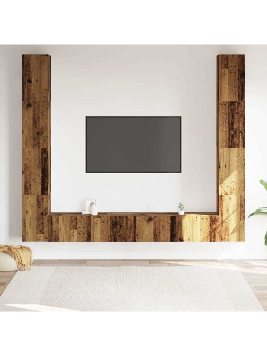 Nástěnné tv skříňky 6 ks old wood kompozitní