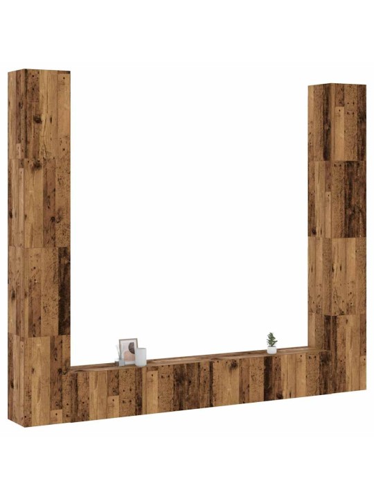 Nástěnné tv skříňky 6 ks old wood kompozitní