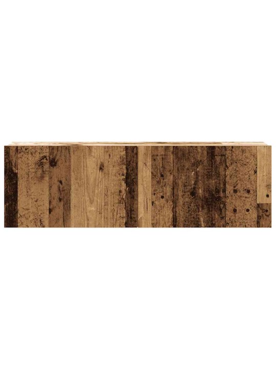 Nástěnné tv skříňky 4 ks starého dřeva 100x30x30 cm kompozit