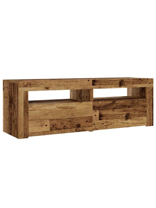 Noční stolky 2 ks s led osvětlením starého dřeva 60 x 35 x 40cm