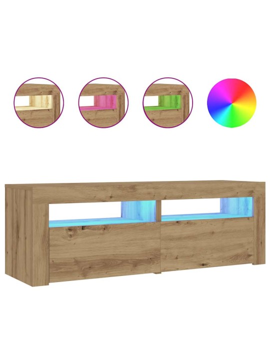 Noční stolky 2 ks s led osvětlením dub artisan 60 x 35 x 40 cm