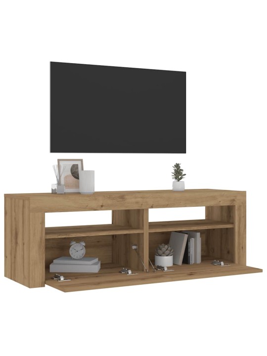 Noční stolky 2 ks s led osvětlením dub artisan 60 x 35 x 40 cm