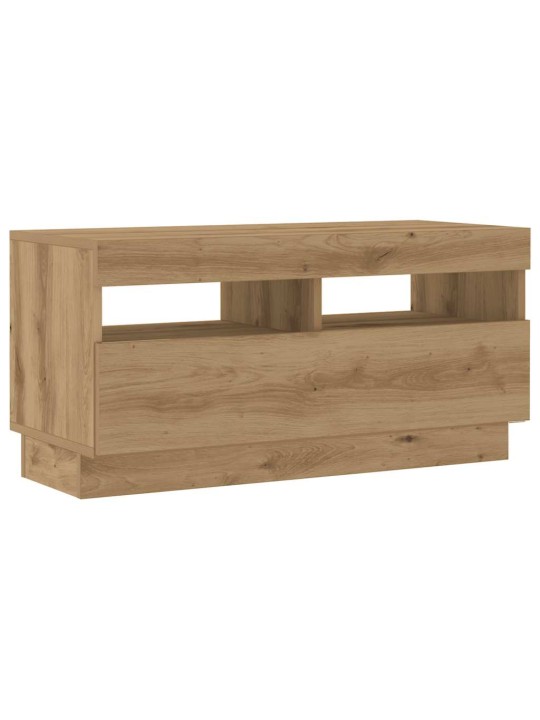 Tv stolek s led dub artisan 180x35x40 cm kompozitní dřevo
