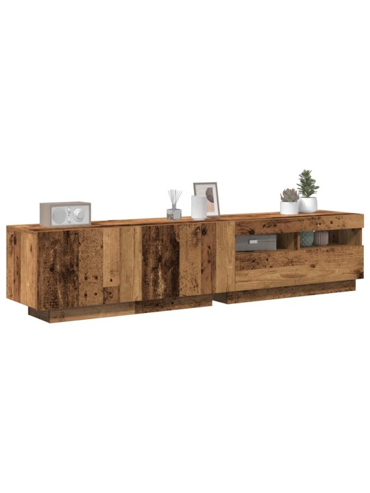 Tv stolek s led dub artisan 180x35x40 cm kompozitní dřevo
