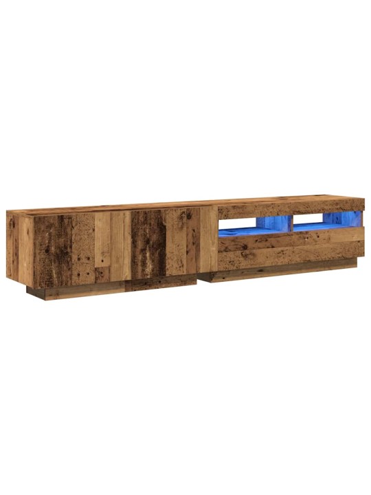 Tv stolek s led old wood 200x35x40 cm kompozitní dřevo