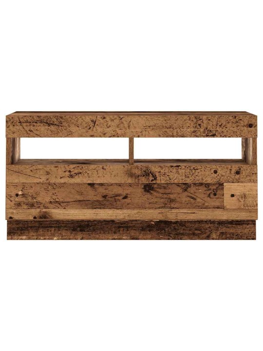 Tv stolek s led old wood 260x35x40 cm kompozitní dřevo