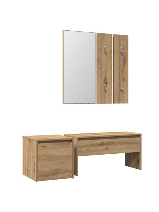 Sada nábytku do předsíně dub artisan kompozitní dřevo