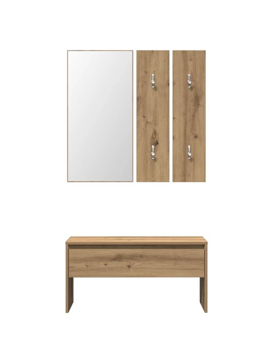 Sada nábytku do předsíně dub artisan kompozitní dřevo