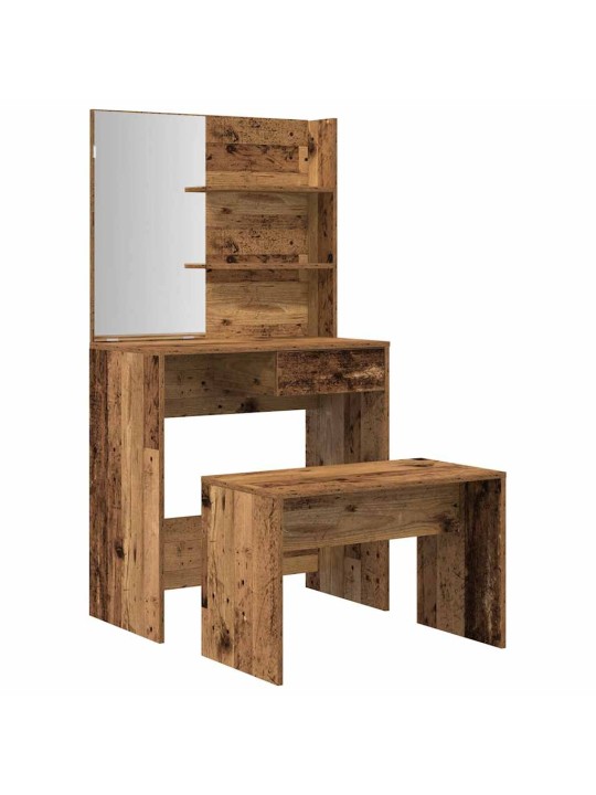 Set toaletního stolku staré dřevo kompozitní dřevo