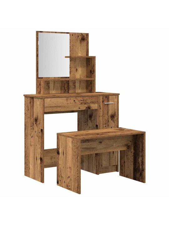 Set toaletního stolku staré dřevo kompozitní dřevo