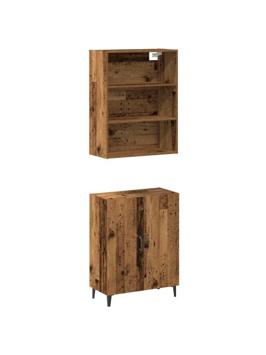 Příborník se nástěnná skříňka old wood kompozitní dřevo