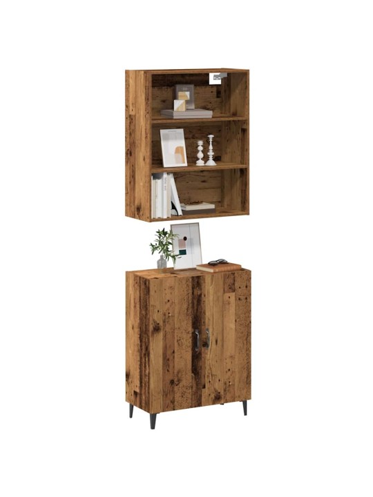 Příborník se nástěnná skříňka old wood kompozitní dřevo