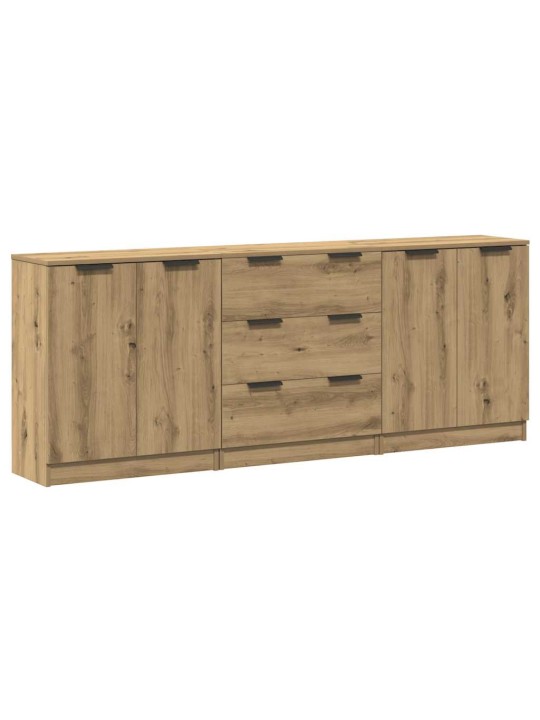Příborníky 3 ks dub artisan 60x30x70 cm kompozitní dřevo