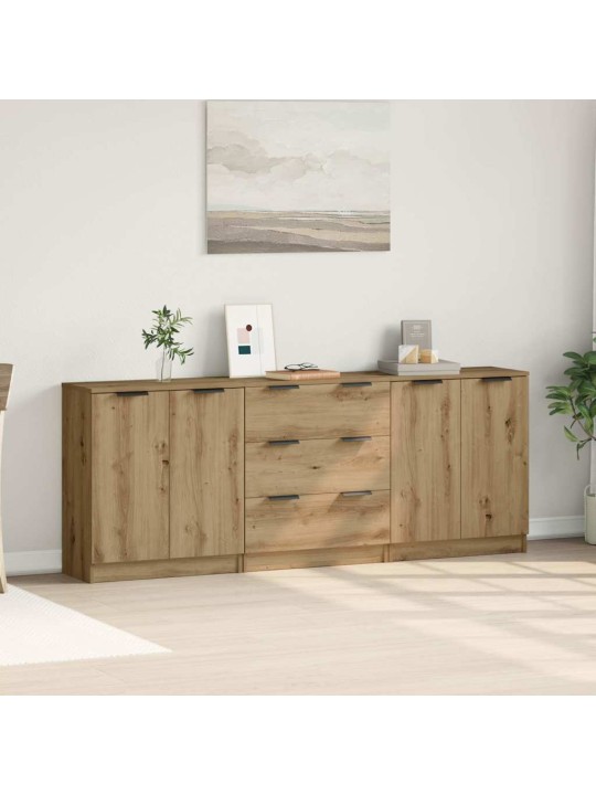 Příborníky 3 ks dub artisan 60x30x70 cm kompozitní dřevo