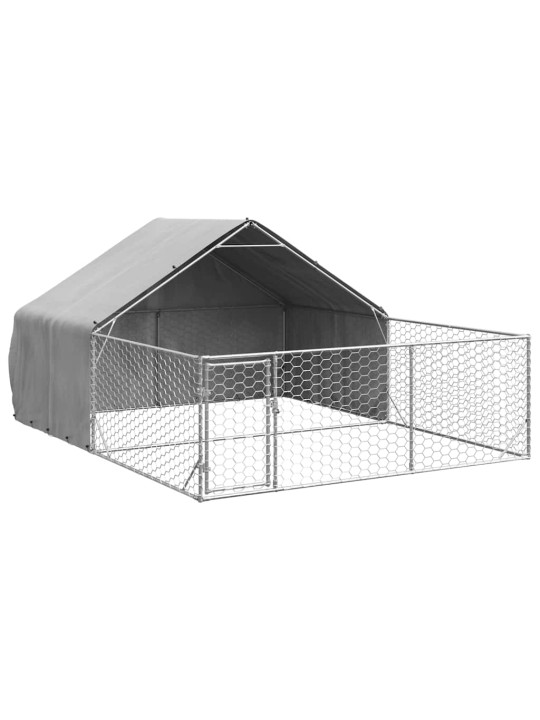 Venkovní psí kotec s výběhem 4x3x1,9 m pozinkovaná ocel