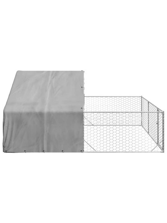 Venkovní psí kotec s výběhem 4x3x1,9 m pozinkovaná ocel
