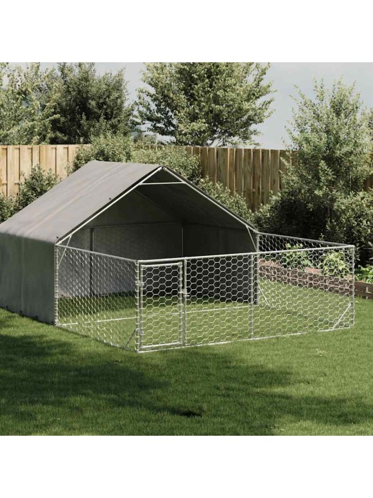 Venkovní psí kotec s výběhem 5x3x1,9 m pozinkovaná ocel