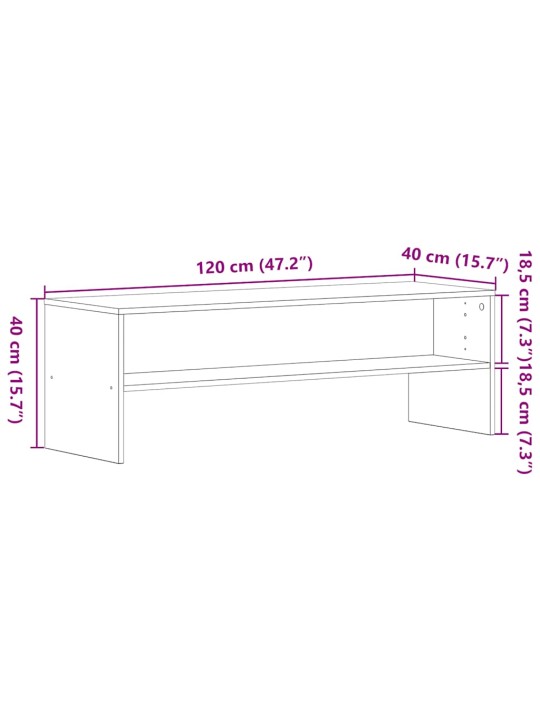 Tv skříňka černý dub 120x40x40 cm dřevěná konstrukce