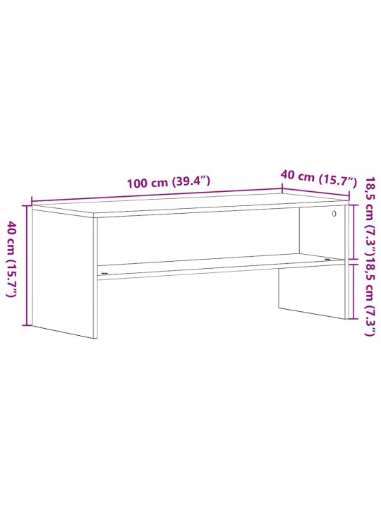 Tv skříňka černý dub 100x40x40 cm dřevěná konstrukce