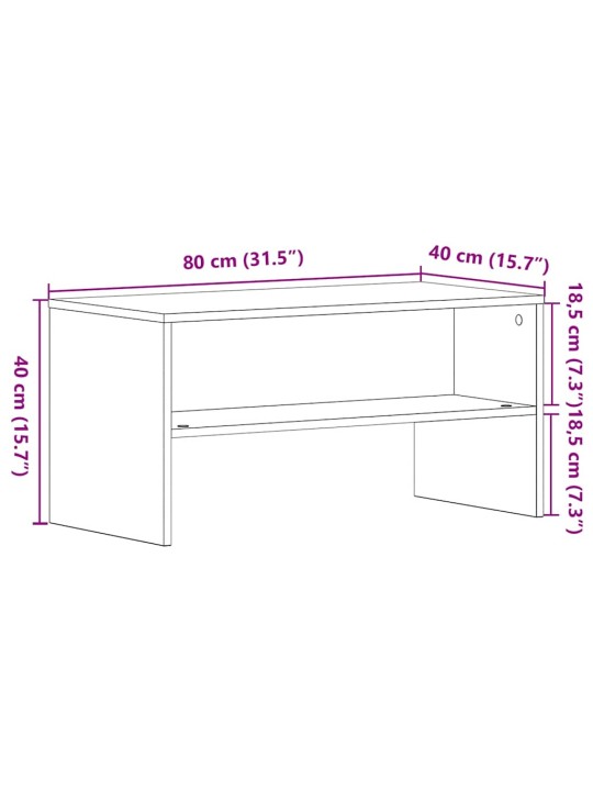 Tv skříňka černý dub 80x40x40 cm dřevěná konstrukce