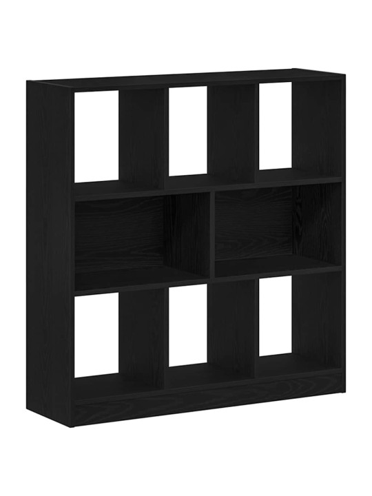 Skříňka na knihy černý dub 97,5x29,5x100 cm dřevěná konstrukce