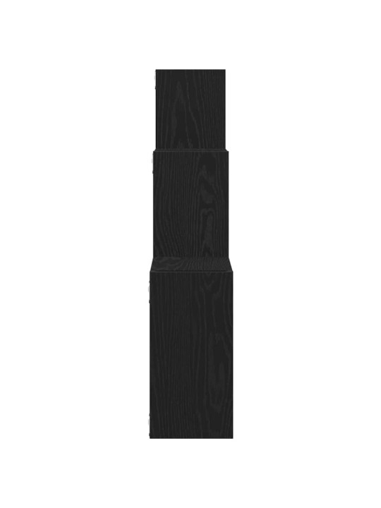 Nástěnné police kostka černý dub 68x15x68 cm kompozitní dřevo