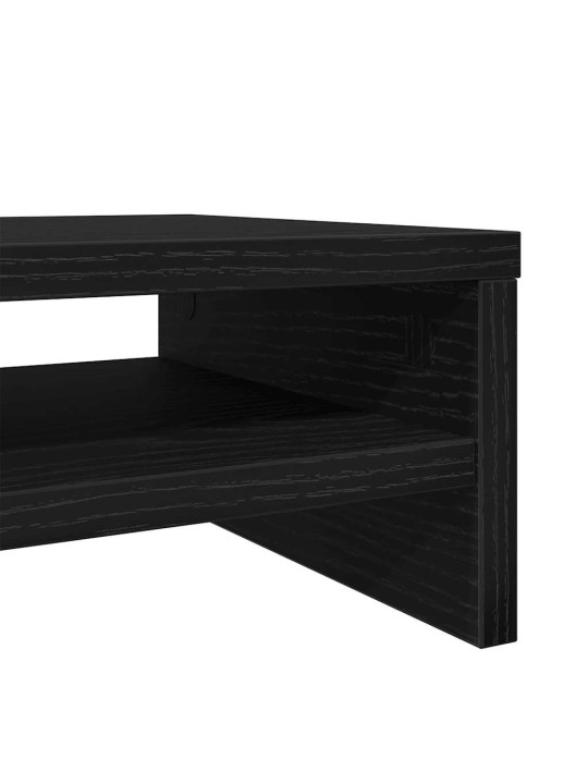 Stojan na monitor dub černý 100x24x13 cm dřevěné konstrukce