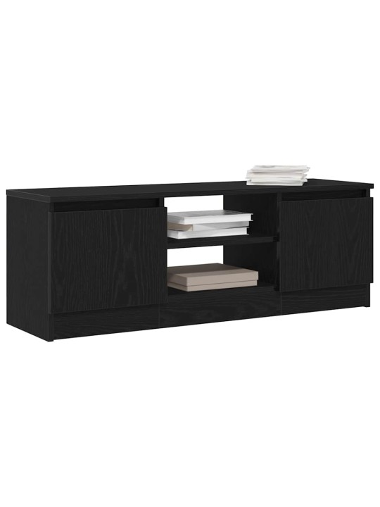 Tv skříňka černý dub 102x30x36 cm dřevěná konstrukce