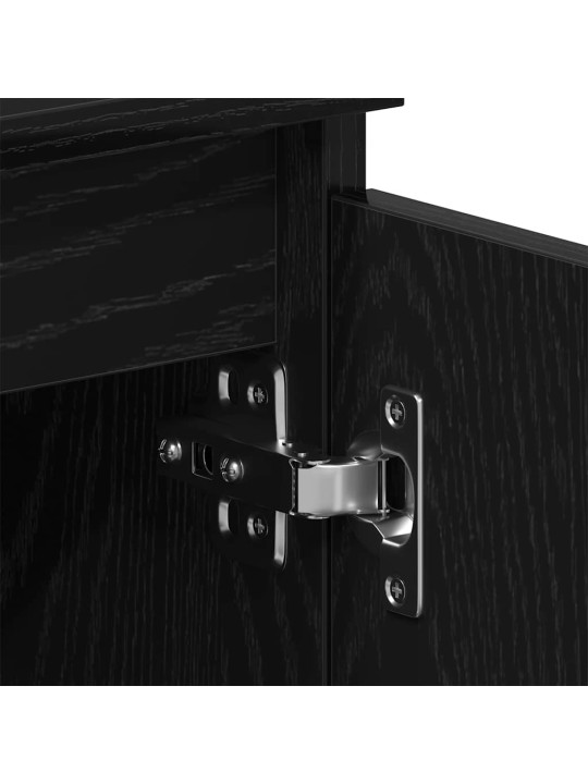 Tv skříňka černý dub 102x30x36 cm dřevěná konstrukce