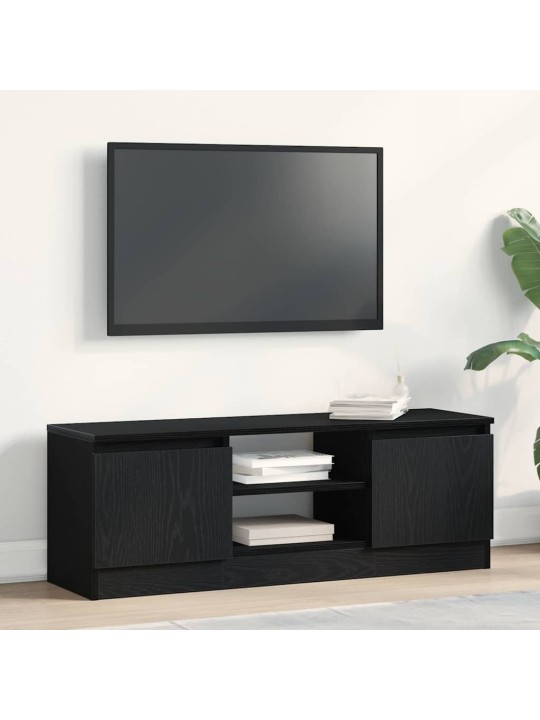Tv skříňka černý dub 102x30x36 cm dřevěná konstrukce