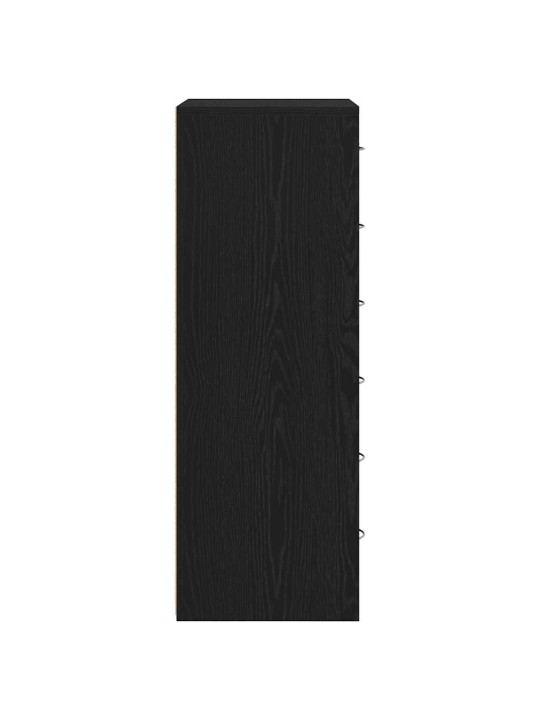 Příborník se 6 zásuvkami černý dub 50x34x96 cm kompozit