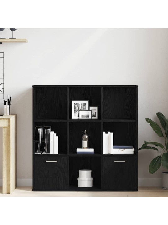 Knihovna černý dub 98 x 29 x 97,5 cm kompozitní dřevo