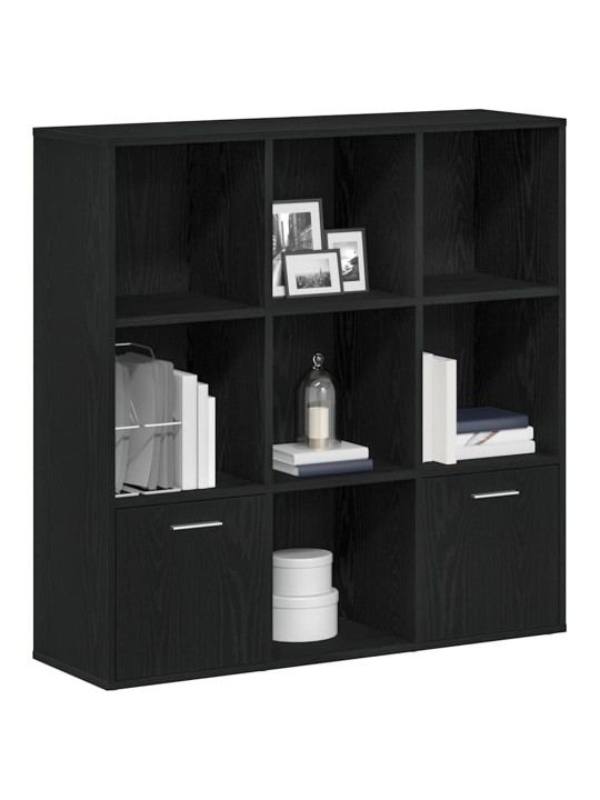 Knihovna černý dub 98 x 29 x 97,5 cm kompozitní dřevo