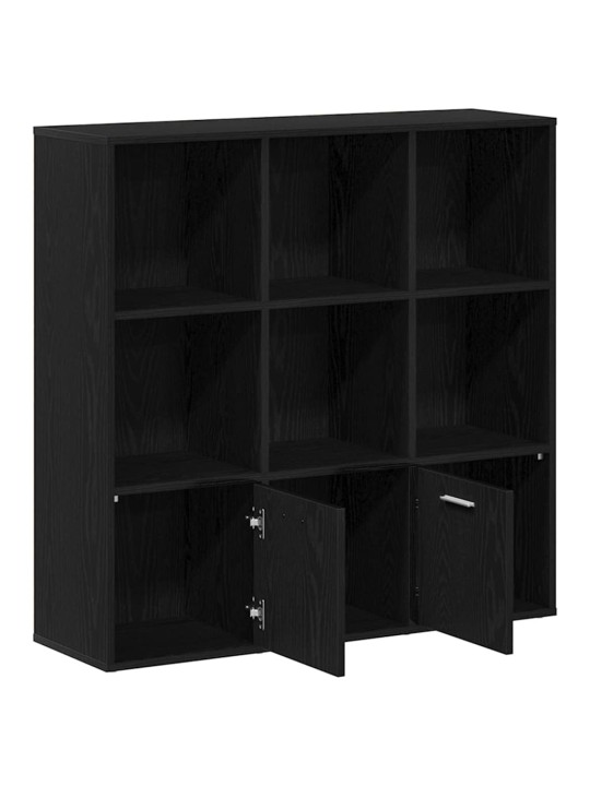 Knihovna černý dub 98 x 29 x 97,5 cm kompozitní dřevo