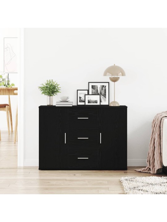 Příborník černý dub 91x29,5x65 cm dřevěná konstrukce