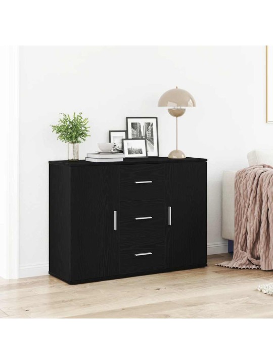 Příborník černý dub 91x29,5x65 cm dřevěná konstrukce