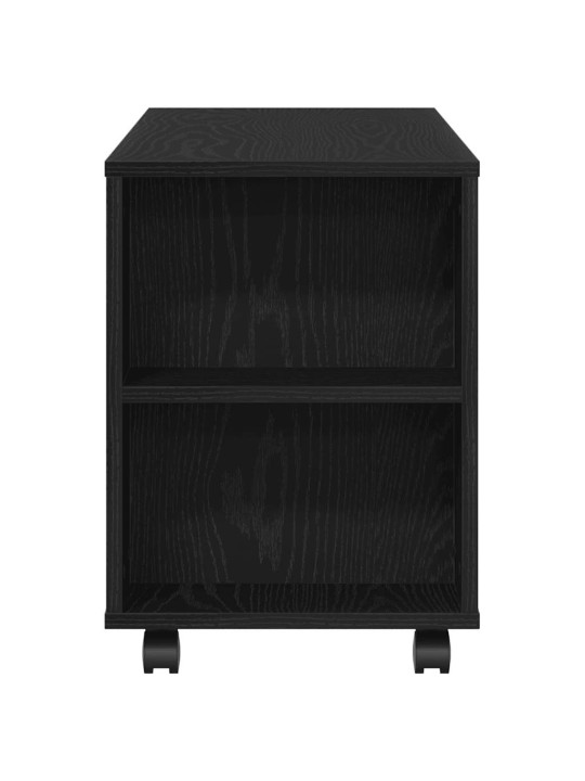 Tv skříňka s kolečky černý dub 102x34,5x43cm dřevěná konstrukce