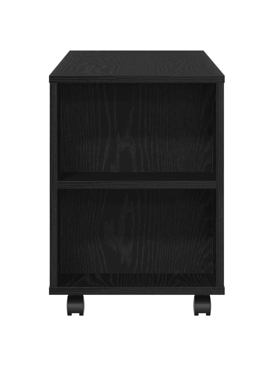Tv skříňka s kolečky černý dub 102x34,5x43cm dřevěná konstrukce