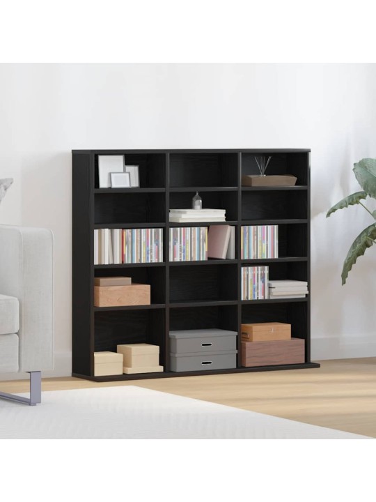 Skříňka na cd černý dub 100 x 23 x 89,5 cm kompozitní dřevo