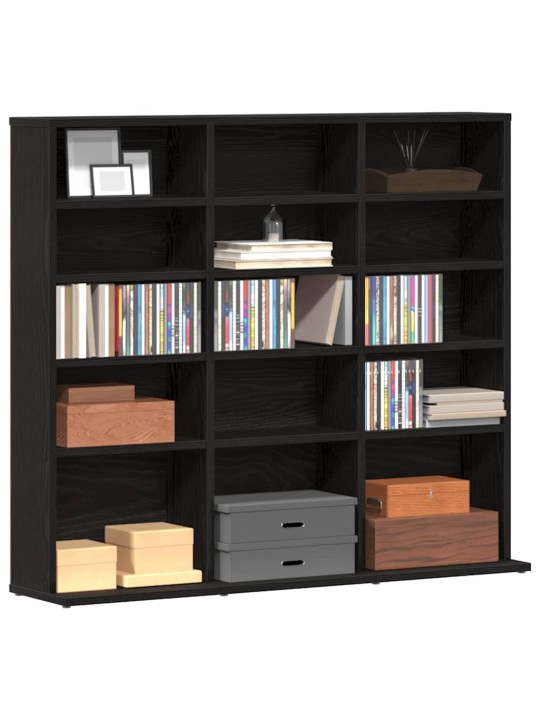Skříňka na cd černý dub 100 x 23 x 89,5 cm kompozitní dřevo