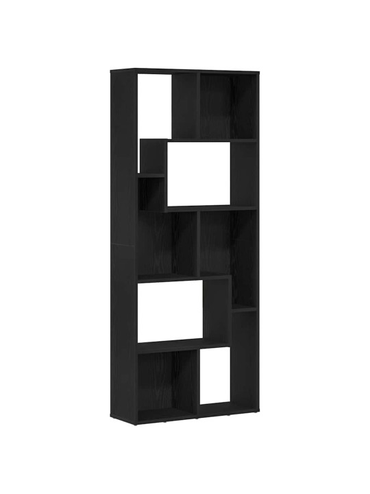 Knihovna černý dub 67x24x161 cm kompozitní dřevo