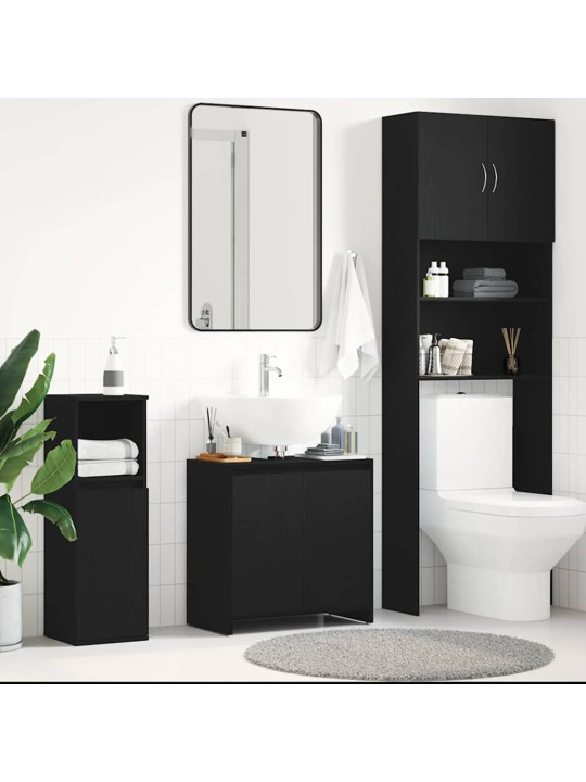 Koupelnová skříňka black oak 60x33x60 cm dřevěná konstrukce