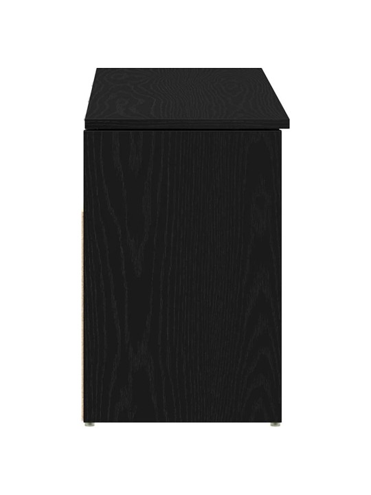 Lavice na boty černý dub 102x30,5x45 cm dřevěná konstrukce