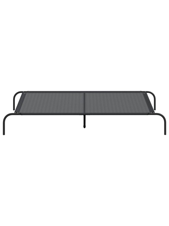 Vyvýšený pelíšek pro psy černý 150x90x20 cm textilén a ocel