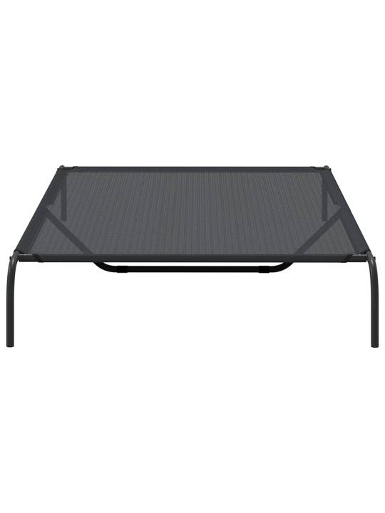 Vyvýšený pelíšek pro psy černý 150x90x20 cm textilén a ocel
