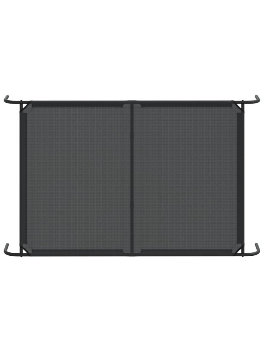 Vyvýšený pelíšek pro psy černý 150x90x20 cm textilén a ocel