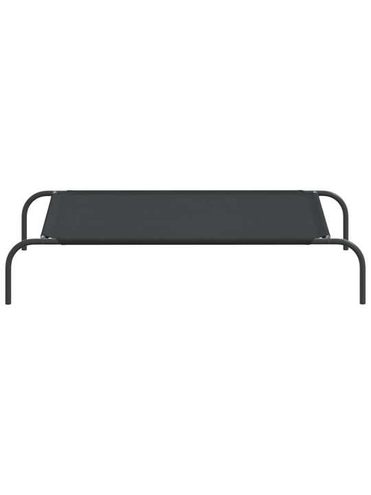 Vyvýšený pelíšek pro psy černý 110x65x20cm oxford fabric a ocel