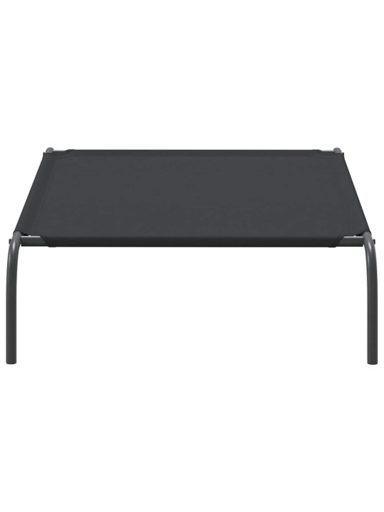 Vyvýšený pelíšek pro psy černý 110x65x20cm oxford fabric a ocel
