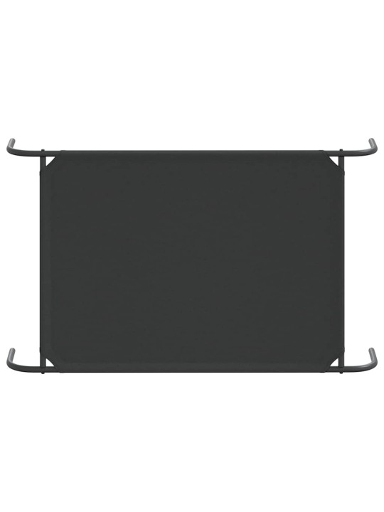 Vyvýšený pelíšek pro psy černý 110x65x20cm oxford fabric a ocel