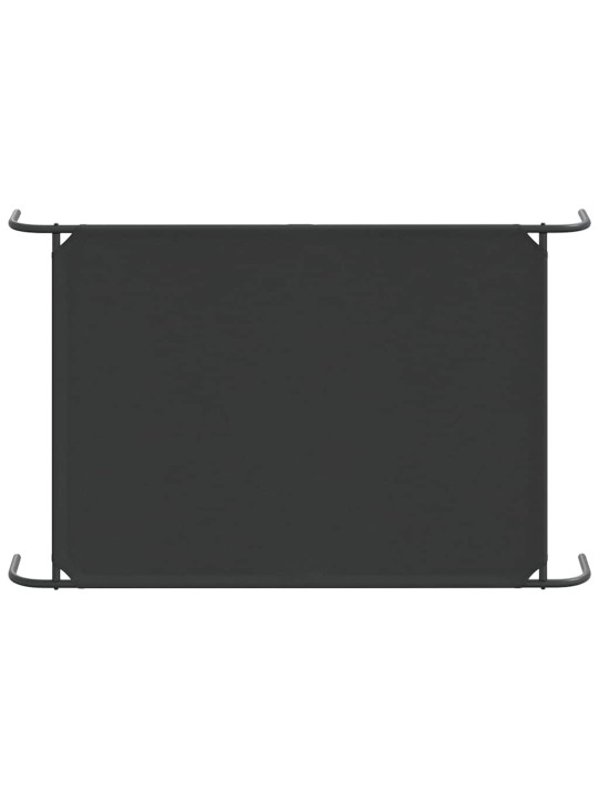 Vyvýšený pelíšek pro psy černý 130x80x20cm oxford fabric a ocel